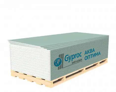 Гипсокартон Gyproc Аква Оптима 12,5*1200*2500