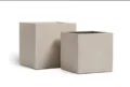 Кашпо TREEZ Effectory — Beton — Куб — Белый песок